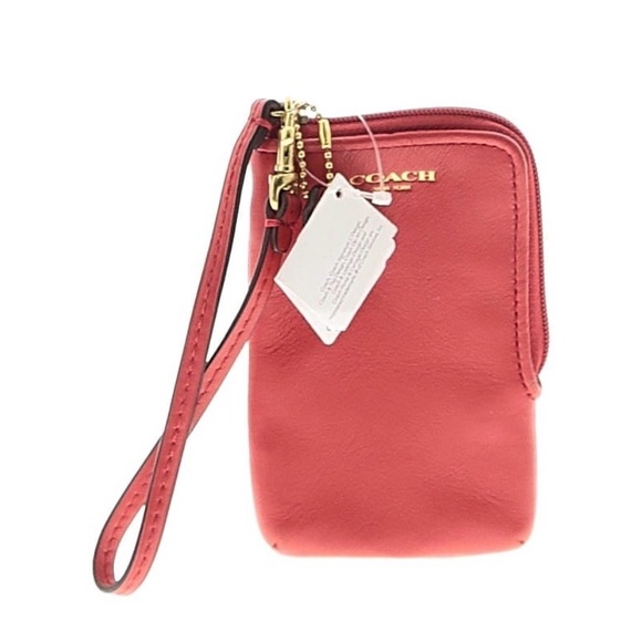 Coach Handbags - Coach NWT Legacy Red Leather Wristlet (66213B)
